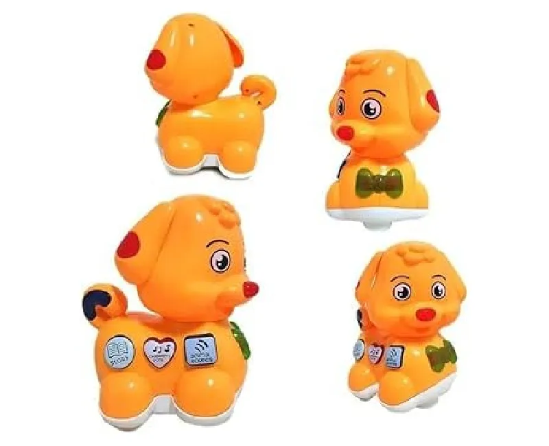 كلب متحرك بأزرار بيانو (اصفر)