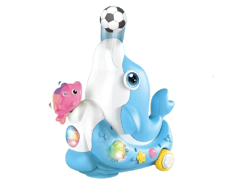 دولفين متحرك مع 2كورة صغيرة  (ازرق)