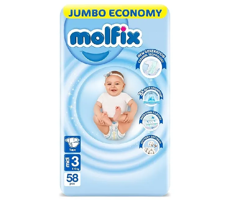 بامبرز مولفيكس مقاس 3 (58 قطعة)