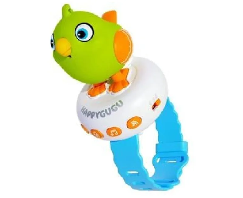 ساعة بتصميم عصفورة موسيقية (أخضر)