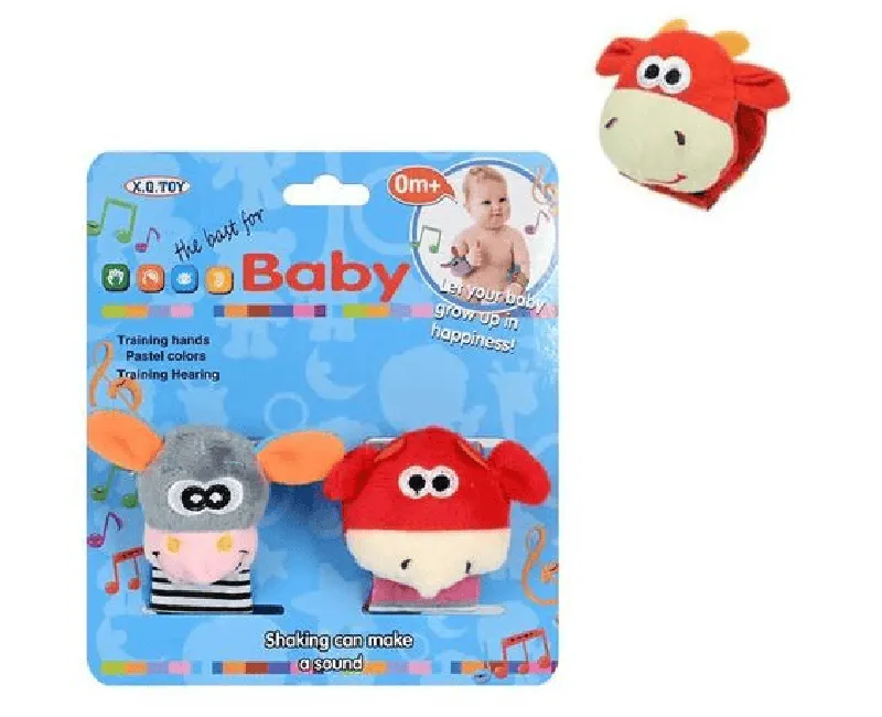 اسورة علي شكل حيوانات قطعتين  (احمر - رمادي)