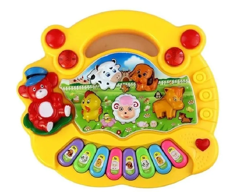 بيانو موسيقي بشكل الحيوانات (اصفر)