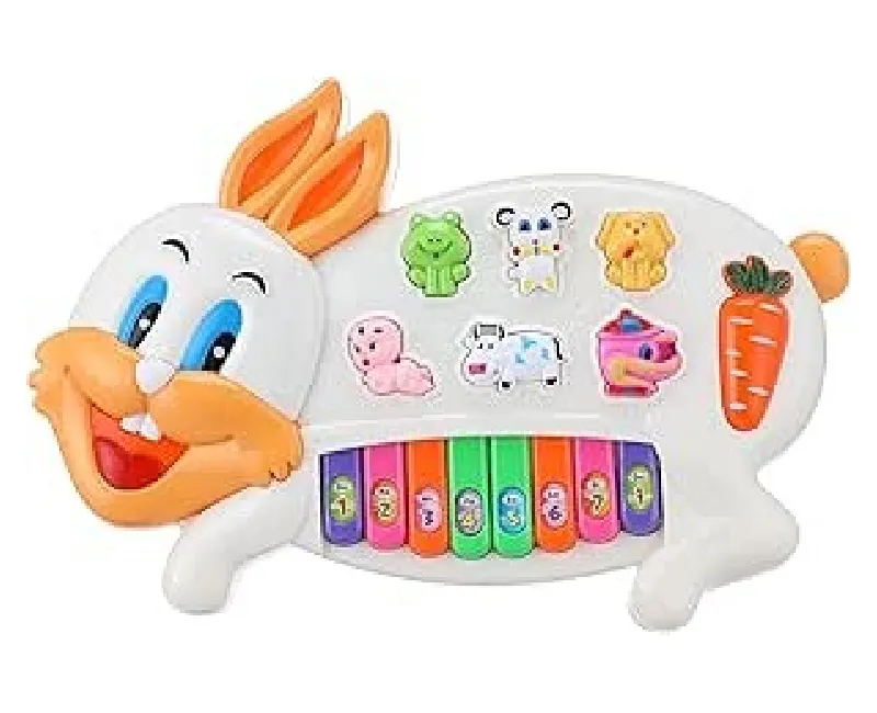 بيانو موسيقي بشكل ارنب (ابيض)