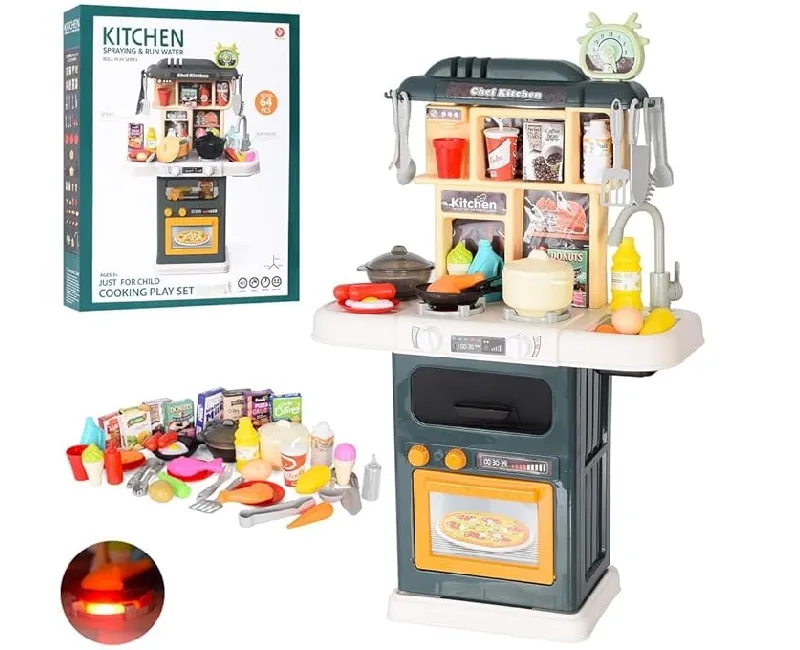 مطبخ أطفال مكون من 64 قطعة(زيتي)