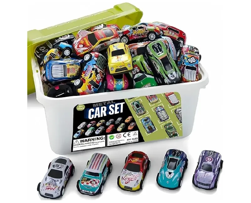 بوكس سيارات 50 قطعىة معدن سحب(أخضر)