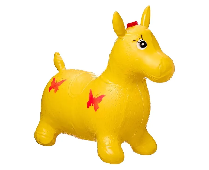 خروف نطاط بلاستيكي قابل للنفخ  -اصفر