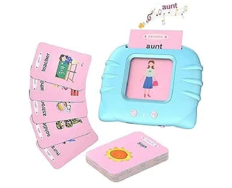 قارئ كروت تعليمي 112 بطاقة عربي و انجليزي (أزرق)