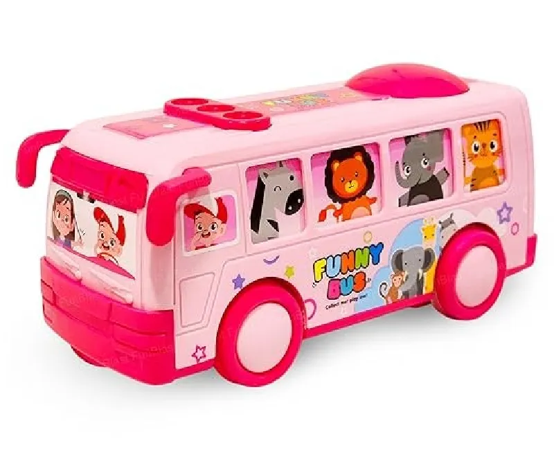 اتوبيس سحب صغير حيوانات (بينك)