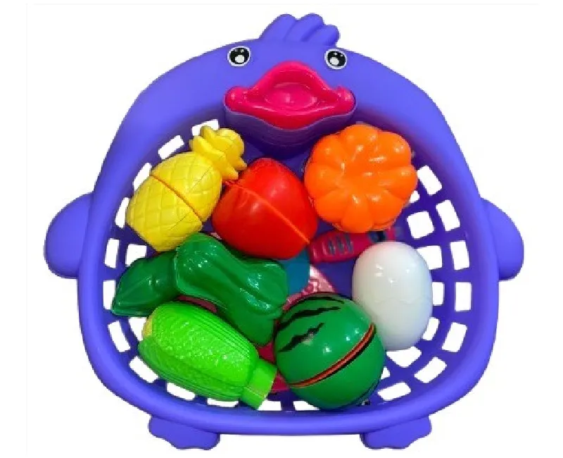 طبق خضروات و فواكة شكل بطة (بنفسجي)