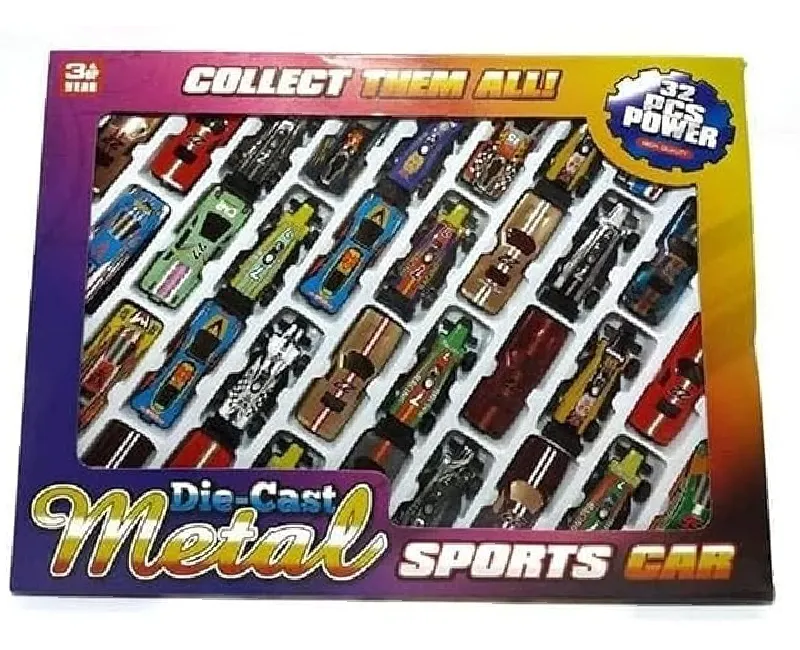 سيارات معدن سحب 32 قطعة