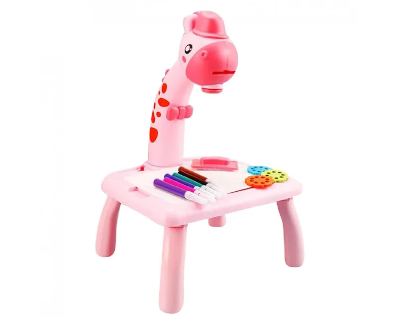 سبورة رسم بشكل الزرافة مع 3 أقراص بروجيكتور