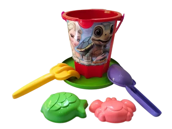 جردل بحر ولعب للرملة طبق -6 قطع لون وشكل عشوائي