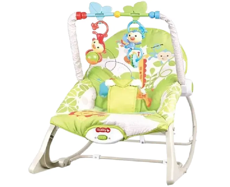 باونسر هزاز مع شريط العاب بلاستيكية -اخضر فاتح