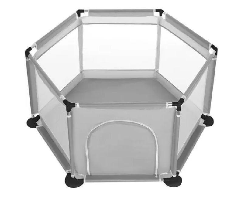 بيت كور سداسي بدون باسكت بول  105×60سم مع 50 كورة - رصاصي