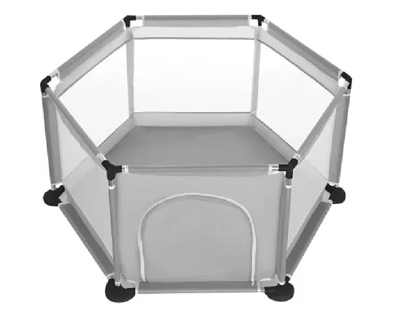 بيت كور سداسي بدون باسكت بول  105×60سم مع 50 كورة - رصاصي