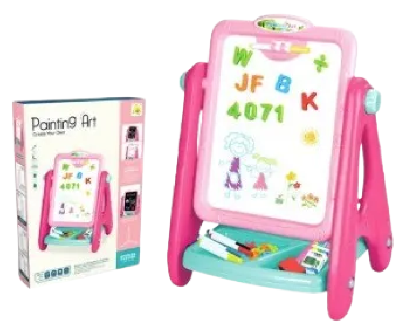 سبورة استاند مغناطيسية بوجهين (بينك )