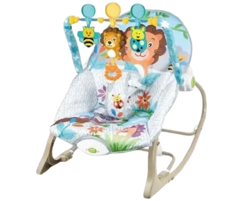 باونسر هزاز مع شريط العاب بلاستيكية - رمادى