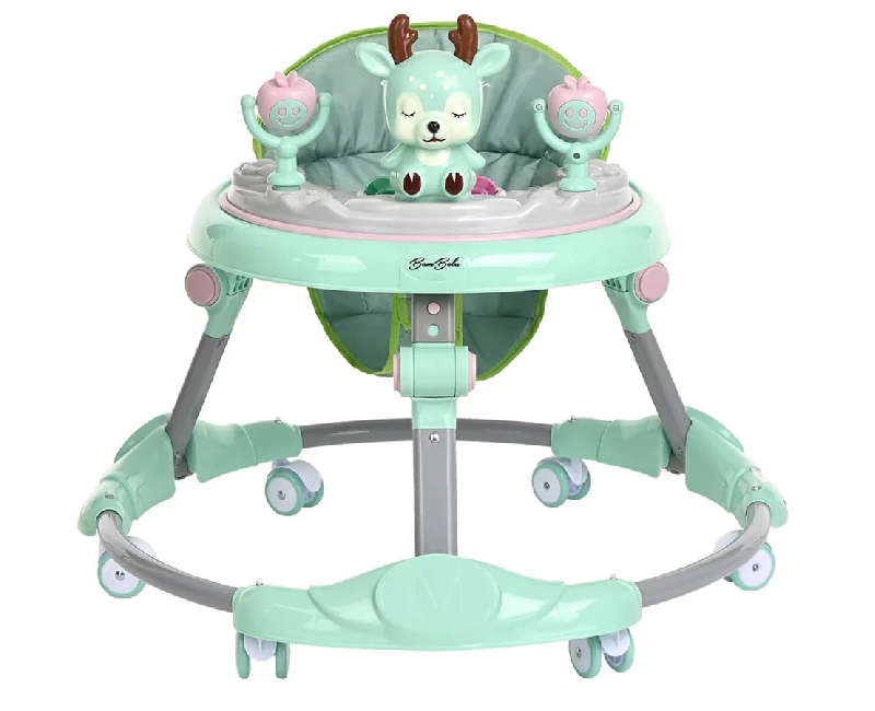 مشاية اطفال بيانو شكل غزالة  - مينت اخضر