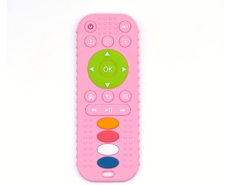 عضاضة سيليكون  علي شكل ريموت -بينك