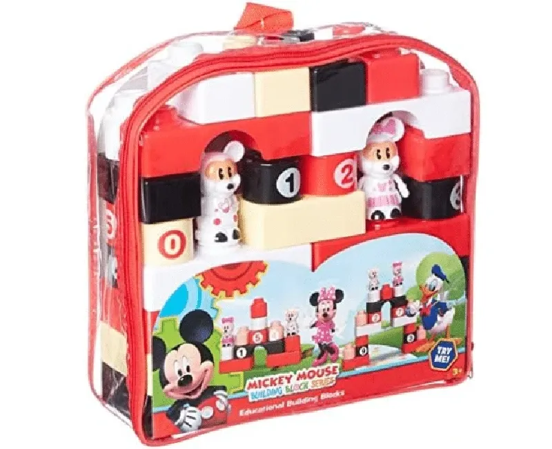 مكعبات ميكى و مينى لون احمر _ 30 قطعة