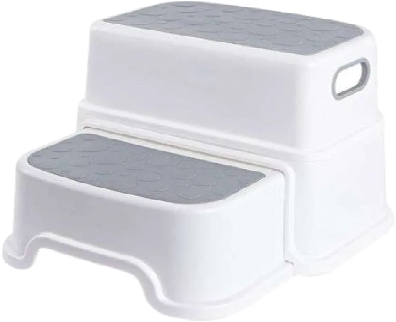 سلم اطفال درجتين _ لون رمادى