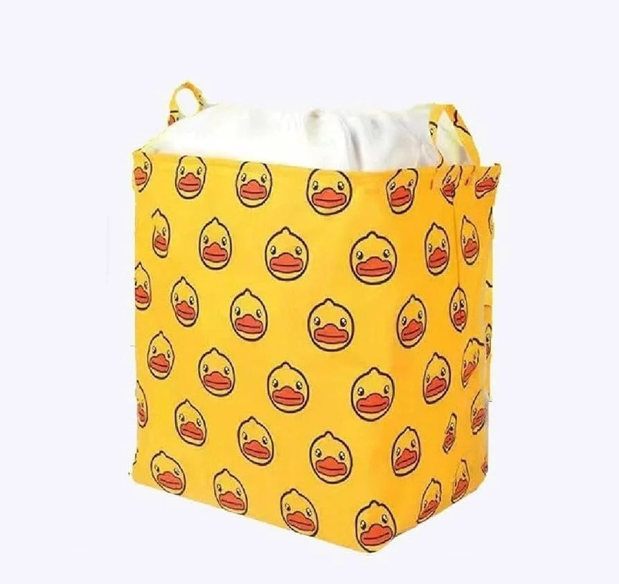 سلة تخزين ملابس او العاب _ اصفر