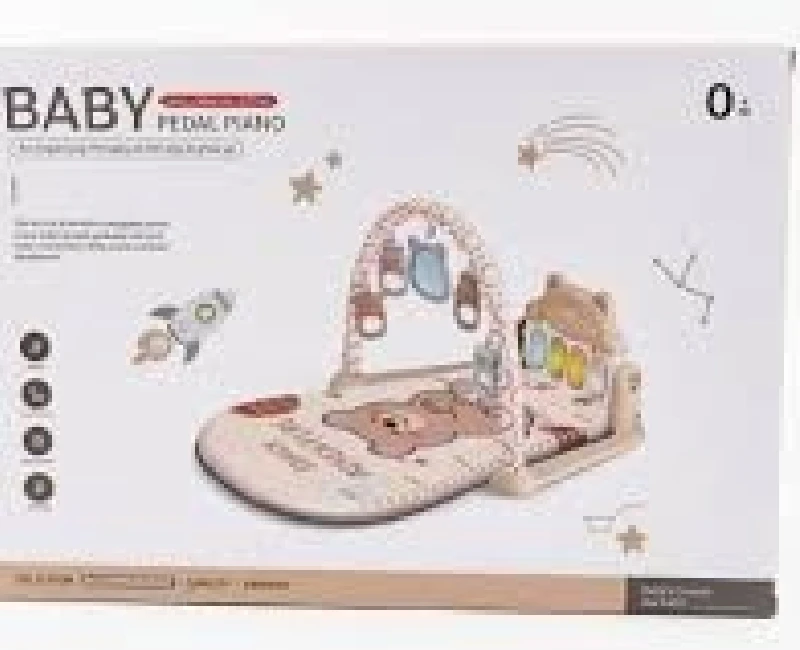 سجادة بيانو موسيقية تعمل بالبطاريات- بيج شكل دب